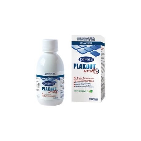 Polifarma Emoform Plakout Active Collutorio contro le discromie dentali 200 ml