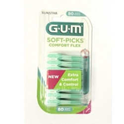 Gum Soft Picks Comfort Flex Setole in gomma per l'igiene dentale 80 pezzi