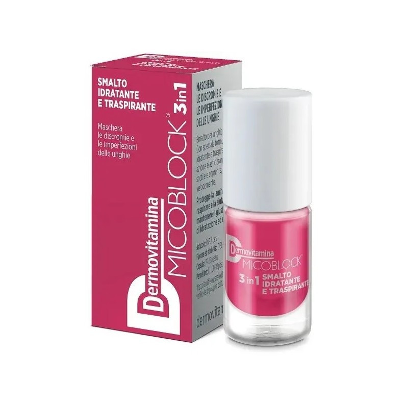 Dermovitamina Micoblock Smalto 3In1 Base Top Coat Rosa 5ml