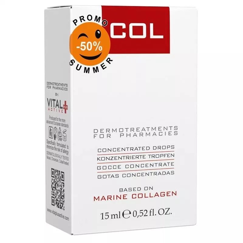 Vital Plus Col Collagene Gocce Protezione e Nutrimento Viso 15 Ml Promo Estate