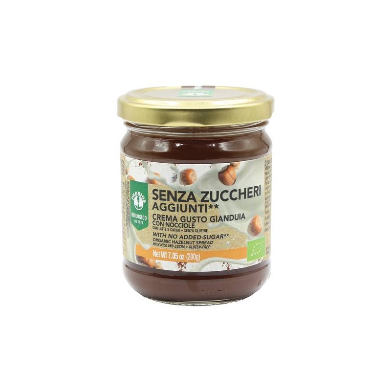 Crema Gianduia Nocciola Senza Zuccheri Aggiunti 200g