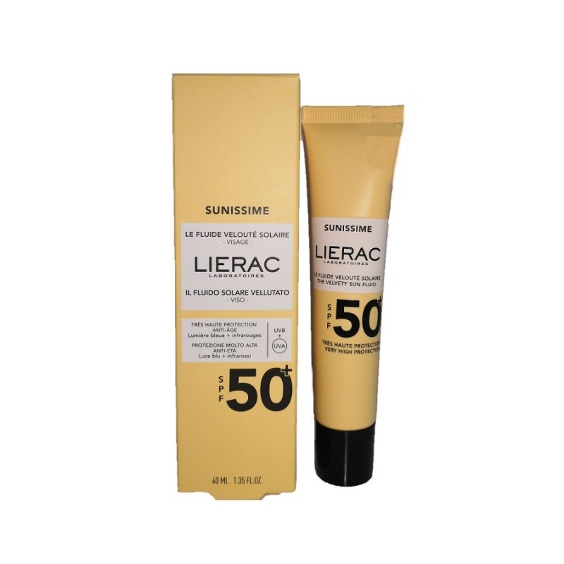 Lierac Sunissime Spf 50+ Il fluido solare vellutato viso 40 ml