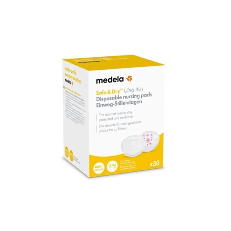 Medela Safe&Dry Coppetta Assorbilatte Ultra thin per neo mamme 30 pezzi