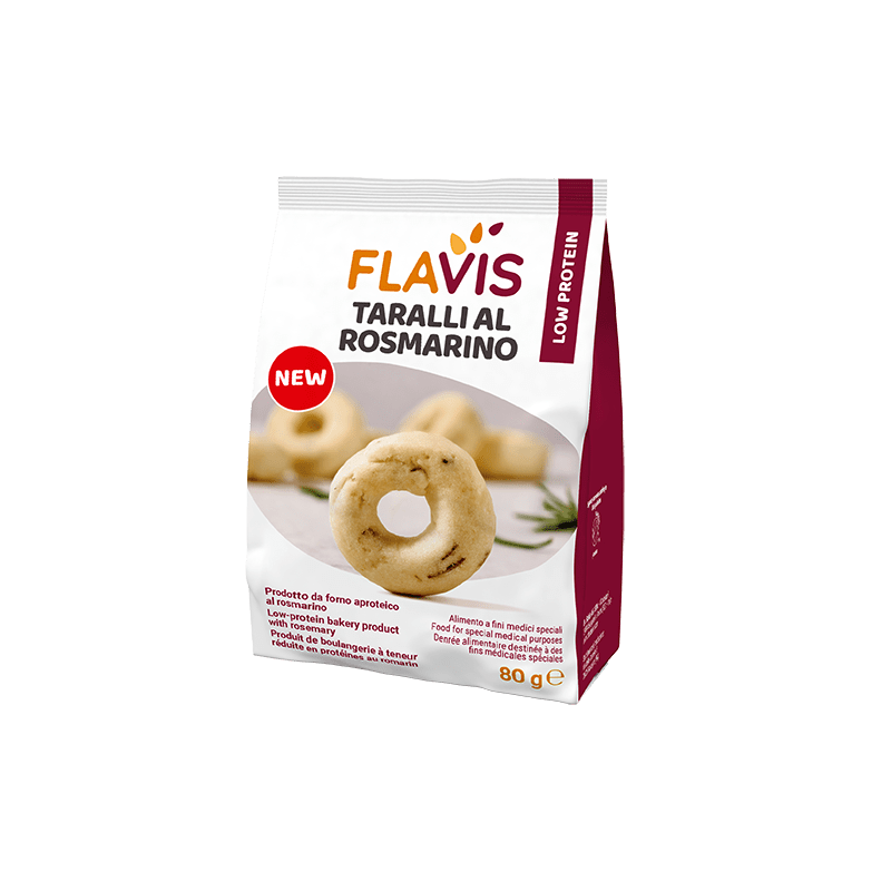 Flavis Taralli al rosmarino aproteici per insufficienza renale cronica 80 g