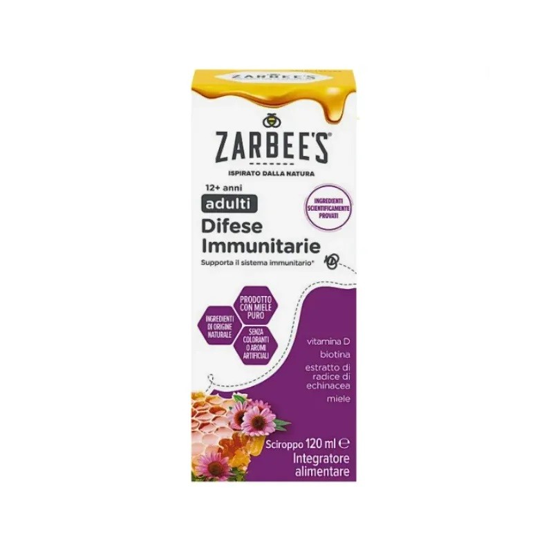 Zarbee's Adulti Sciroppo con Miele per Difese Immunitarie 120 ml