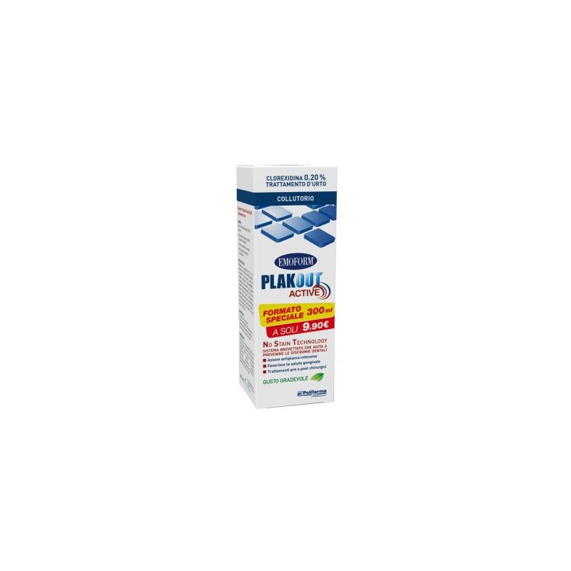 Emoform Plakout Clorexidina 0.20% trattamento d'urto collutorio 300 ml