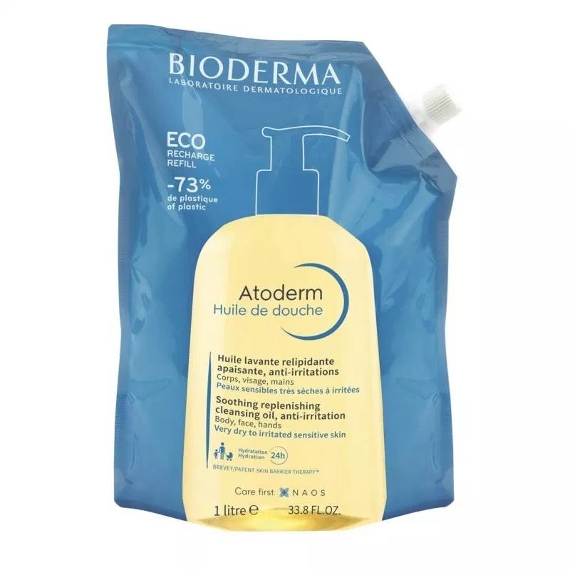 Bioderma Atoderm Huile de Douche Pelle Sensibile e Secca Eco Refill 1L