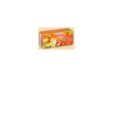 Plasmon Omogeneizzato Banana/Mela/Biscotti/Miele 120 G X 3 Pezzi